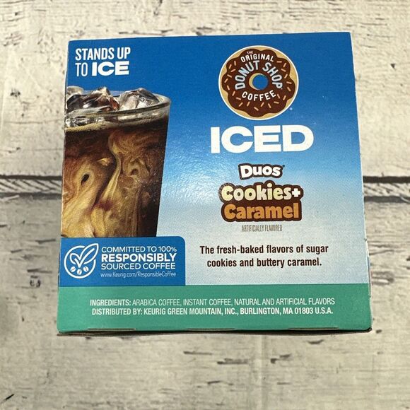 4 The Original Donut Shop Coffee Iced Duos Cookies & Caramel K Cups Keurig 4.8oz - Picture 6 of 8